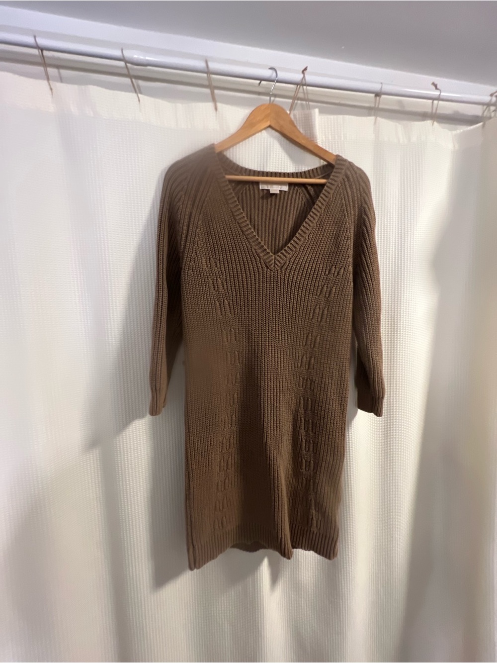 Michael Kors Knit Sweater Dress in Brown